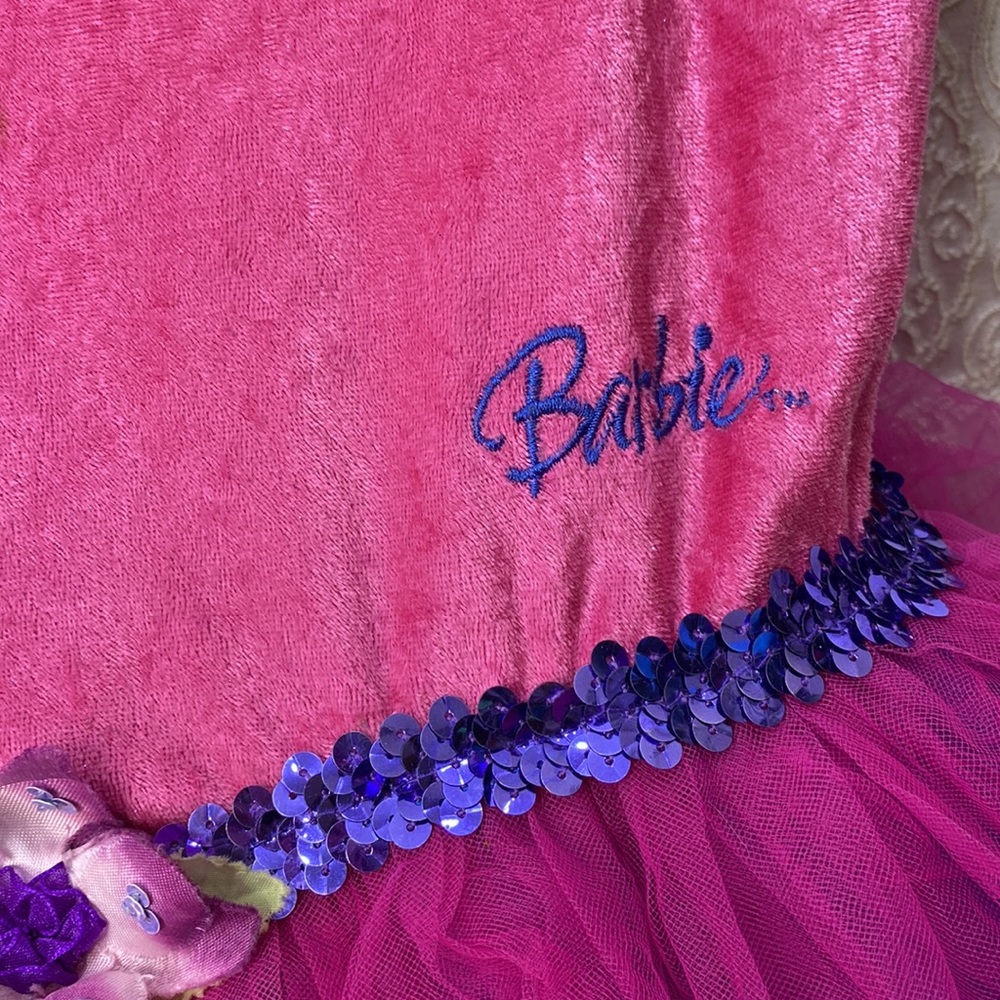 5/$25 Barbie dress up tutu dress a velvet - Picture 5 of 6